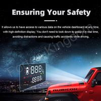 Affichage tête haute numérique HUD, projecteur de vitesse pour Jeep Wrangler JL 2018-2024