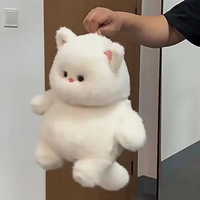 Figurines en peluche vendues à chaud, poupée chat blanc, oreiller Kitty mignon et doux pour anniversaire