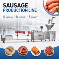 Ligne de production automatique complète de saucisses pour l'usine de produits carnés fumés turcs Sucuk Kangal