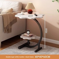 Table d'Appoint Ronde Moderne et Compacte pour Salon, Salle à Manger ou Appartement, Table Basse de Chevet au Design Optimisé