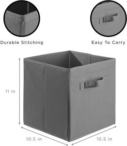 Cestas de Almacenamiento Cuadradas Plegables de Tela No Tejida de 6 Piezas con Capacidad de 6-10L para Organizar y Guardar Artículos de Forma Moderna - Product Image 2