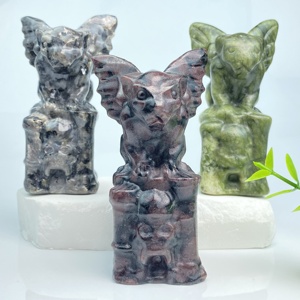 <span class=keywords><strong>Gargouille</strong></span> en <span class=keywords><strong>pierre</strong></span> de cristal de guérison naturelle sculptée gothique grotesque cadeaux Feng Shui cadeau de décoration pour la maison - Product Image 2