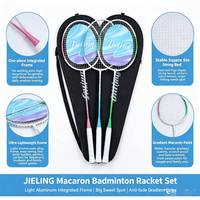 Raket Bulu Tangkis Jieling Super us506 Baja Ferroalloy Rangka Terpadu Warna Gradasi Raket Bulu Tangkis Pita Pegangan Warna PU