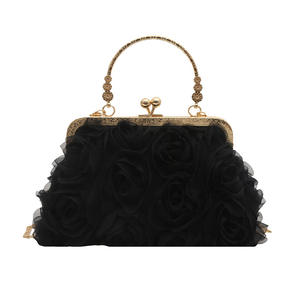 Borse a <span class=keywords><strong>tracolla</strong></span> per cena da donna con fiori di rosa borsa a <span class=keywords><strong>tracolla</strong></span> elegante a catena da donna semplici borse per <span class=keywords><strong>telefono</strong></span> femminili - Product Image 6