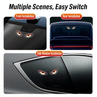 Lumière d'avertissement de voiture, lumière décorative, recharge solaire, yeux de démon, yeux LED, lumière d'ambiance LED