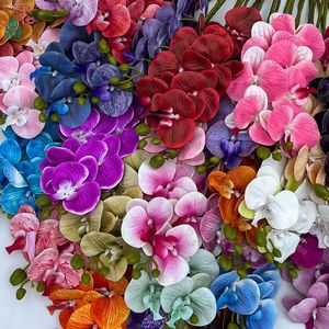 Orquídea Phalaenopsis de 7 Cabezas, Flor de Seda Hecha a Mano para Accesorios de Fotografía y Decoración de Ventanas - Product Image 5