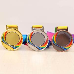 Medalla de Metal Moderna Chapada en Oro con Logotipo Personalizado, Impresión Offset, Calidad Premium, Diseño Clásico y Elegante para Premios Deportivos - Product Image 4