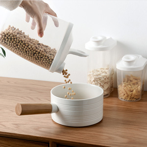 Food Storage <b>Container</b> Set 1L 1.5L Flip Top Airtight Rectangle For Grain Pasta <b>Snack</b> - Product Image 4