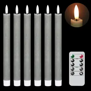 Candele 3D di nuovo stile cena per feste di matrimonio cera di paraffina Mini batteria Led candele coniche a spirale senza fiamma