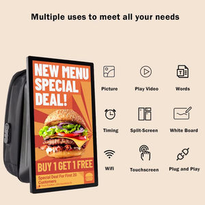 21,5 23,8 27 32 Zoll Kommerzieller LCD-Werbe-Rucksack mit Digitalbildschirm für Outdoor-<span class=keywords><strong>Promotion</strong></span> und Messen - Product Image 2