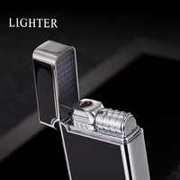Briquet coupe-vent flamme rouge, cadeaux d'affaires tendance, logo personnalisé, briquet à gaz rechargeable au butane