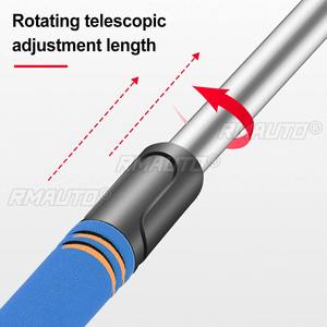 Outils de déneigement pour voiture, pelle à neige télescopique rotative en ABS bleu, réglable en longueur, pelle à neige portable pour véhicule, hiver - Product Image 4