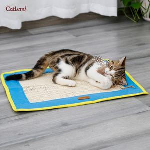 Arbre à chat pour animaux de compagnie avec tapis de jeu feutre carton sisal lit à gratter pour chat jouer et se détendre - Product Image 6