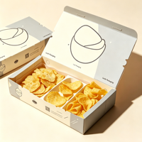Caja de Papel Kraft Desechable y Reciclable para Alimentos, Contenedor Personalizado para el Super Bowl, para Snacks, Pollo Frito, Papas Fritas, Comida Rápida