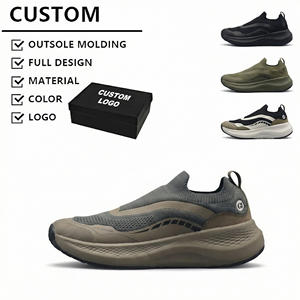 Chaussures de sport légères en tissu mesh respirant avec logo personnalisé, absorption des chocs, pour hommes - Product Image 1