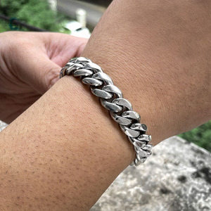 Trang Sức Nam Nữ Hip Hop Vòng Đeo Chân Mắt Xích Cuba Trơn Bằng Thép Không Gỉ Chống Nước Màu Sắc - Product Image 3