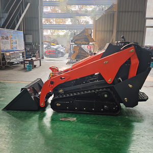 Prix réduit avec taxes incluses, mini-chargeuse compacte V1000 entièrement hydraulique avec broyeur et accessoires, chargeuses agricoles - Product Image 5