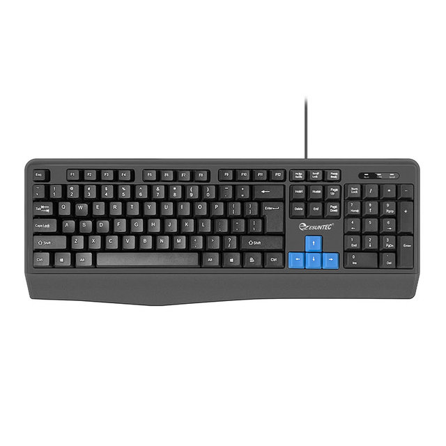 Hot Selling K-2015 PC Computer Keyboard 104-Keys USB Wired Standard with English French Russian Korean Spanish & UK Language New