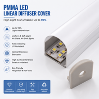 Diffuseur linéaire LED en PMMA extrudé OEM professionnel, 95 % de transmittance élevée, anti-jaunissement, pour fabricants de luminaires linéaires