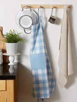 Tablier de cuisine sans manches en coton pour adulte, tissu tissé, lavable en machine, doux, écologique, avec poches et bretelles réglables CN SHN
