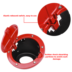 Bouchon de réservoir de carburant rouge pour véhicule tout-terrain, <span class=keywords><strong>prix</strong></span> d'usine, adapté aux accessoires de voiture <span class=keywords><strong>Jeep</strong></span> <span class=keywords><strong>Wrangler</strong></span>, bouchon de porte-carburant - Product Image 3