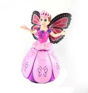 Electric Angel doll girl with wing dress dancing butterfly fairy toy with light and music