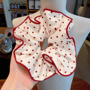 Corbata de pelo elástica de seda satinada para niñas de estilo europeo y americano con lazo francés, accesorios para niños, diademas - Product Image 3