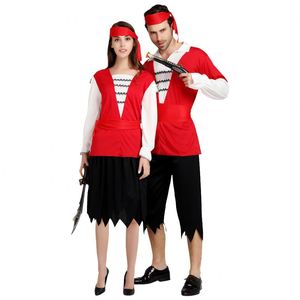 Costumes de cosplay pour couple adulte, style médiéval et Renaissance, pour films et séries TV, avec pantalon, gilet et haut imprimés, pour Halloween et Carnaval - Product Image 2