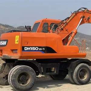 Excavadora Doosan de segunda mano con rendimiento operativo estable, excavadora hidráulica Doosan de rueda de DH150W-7 a la venta - Product Image 1