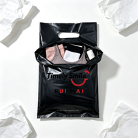 Sac à pain personnalisé avec logo découpé, en plastique recyclable, fond carré, fermeture à bouton pour boulangerie, aliments en conserve, lait, sushis, salades
