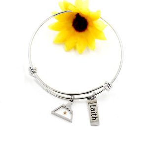 Brazalete de fe de semilla de mostaza de acero inoxidable ajustable de Venta caliente joyería inspiradora religiosa - Product Image 4