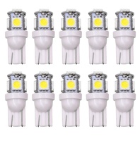 Bombillas LED T10 W5W para Interior de Coche, Luces de Techo, Lectura, Puerta, Maletero, 12V 5050-5SMD 7000K Blanco Rojo Amarillo Azul Rosa Verde