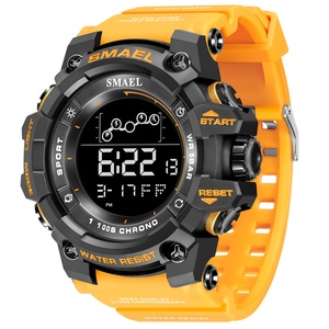 Montre-bracelet numérique sportive SMAEL pour homme 8082, affichage LED, résistance à l'eau 50 bars, résistance aux chocs, fonctions d'alarme, plastique ABS - Product Image 3