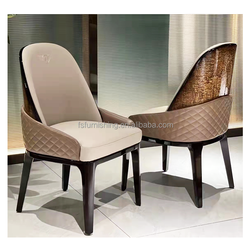 Lot De 6 Chaises De Salle à Manger Bentley – Velours Beige, Piètement Chromé – Luxe