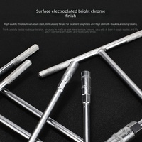 Douille hexagonale externe à poignée en T allongée, en acier au vanadium chromé brillant, 19 mm, multi-tailles, en stock chez les fabricants