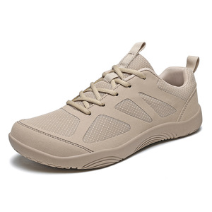 Men's Black Mesh Walking Shoes Lace-up Round Toe Breathable Rubber Outsole EVA Midsole All Seasons Casual Sneakers wholesale - Product Image 2