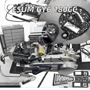 Ensemble moteur <span class=keywords><strong>ESUM</strong></span> 4 temps GY6 180cc 161qmk avec carter long pour pièces de scooter à essence, VTT, karting - Product Image 2