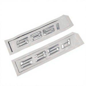 Emblema ABS para Maletero, Letras Adhesivas Plateadas y Negras para Serie 5, Adorno Exterior para Auto - Product Image 4