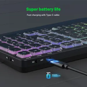 Büro, Gaming-Tastatur kabellose niedrigprofile mechanische Tastatur Bluetooth Doppel-Injektion Tastenüberschriften, Farbe kann angepasst werden