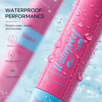 Mascara allongeant rose vif en gros, tube personnalisé OEM, formule résistante à la transpiration, emballage en coffret cadeau