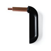 Poignées de porte extérieures en alliage de zinc noir en gros, accessoires pour véhicules, autobus scolaires, quincaillerie, poignées de secours