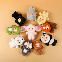 Porte-clés en peluche OEM mignon avec visage en vinyle, pendentifs adorables en peluche de style anime, figurines en vinyle d'animaux personnalisées, jouets en peluche