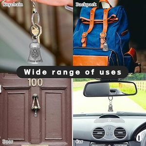 Lote de 50 Campanillas Guardianas Surtidas para Motocicleta, Llavero con Calavera, Cruz, Enfermera y Ángel, Amuleto de la Suerte para Motociclista, Colgante para Moto y Coche - Product Image 4