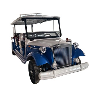 Carrito de Golf de Lujo de 8 Plazas, Estilo 2025, para Turismo y Playa, con Luces LED Clásicas Vintage, Neumáticos, Autonomía de 50-70 km, Capacidad para 6 Personas - Product Image 1