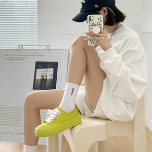 Zapatillas de Lona para Mujer <span class=keywords><strong>Color</strong></span> Caramelo 2026, Plataforma con Aumento de Altura, Transpirables, <span class=keywords><strong>Mocasines</strong></span> de Goma - Product Image 3