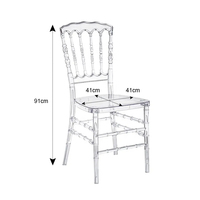 Chaise Napoléon de Style Moderne en Gros, Empilable en Résine PC Plastique Transparent pour Mariage, Hôtel, Événements Extérieurs, Utilisation Banquet