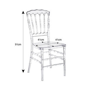 Chaise Napoléon de Style Moderne en Gros, Empilable en Résine PC Plastique Transparent pour Mariage, Hôtel, Événements Extérieurs, Utilisation Banquet - Product Image 6
