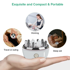 Dispositivo Eléctrico <span class=keywords><strong>de</strong></span> Belleza para el Cuero Cabelludo, Masajeador Portátil para el Crecimiento del Cabello, Alivia la Tensión del Cuero Cabelludo, Mejora la Circulación, Uso Doméstico, <span class=keywords><strong>Jade</strong></span> - Product Image 2