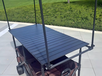 Chariot de Vente Mobile Pliant Personnalisé à Quatre Roues avec Auvent 167*60, Chariot de Marché Extensible à Six Poteaux pour Camping en Plein Air