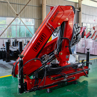 Grue pliante montée sur camion BOB-LIFT 5 tonnes avec pompe et engrenage Liyuan pour le chargement de conteneurs et le levage hydraulique